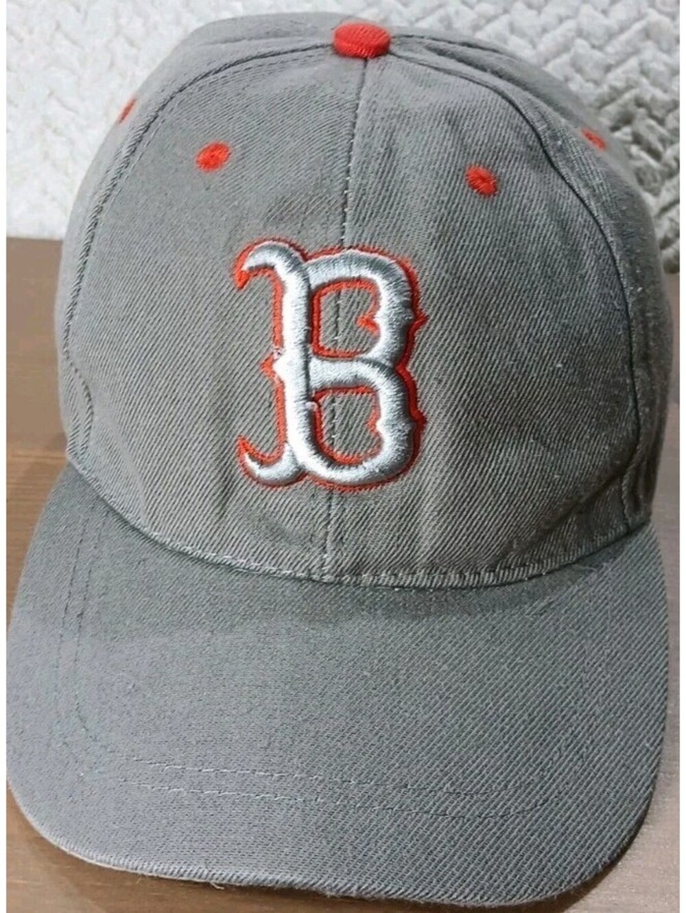 Boston Red Sox - Hat Gray Red StrapBack - One Size - 6 Panel Baseball Cap
